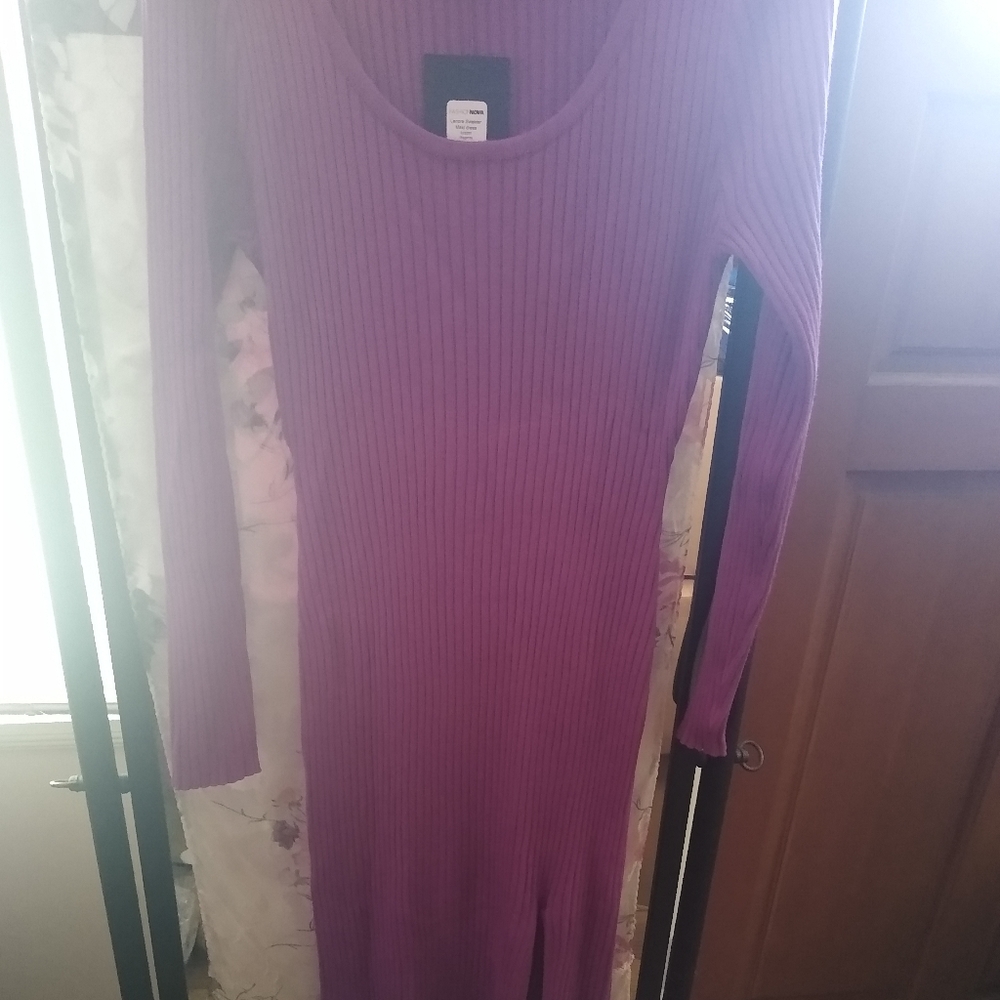 Long sleeved sweater dress